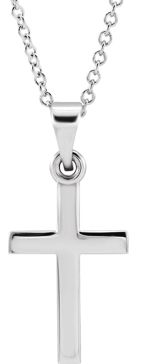 Sterling Silver Cross 18" Necklace  
