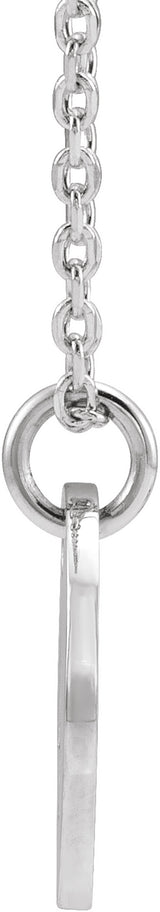Sterling Silver Initial C 16-18" Necklace