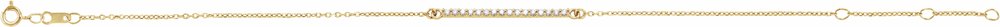 14K Yellow 1/8 CTW Natural Diamond Bar 6 1/2-71/2" Bracelet