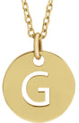 14K Yellow Gold Initial G 16-18" Necklace