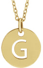 14K Yellow Initial G 16-18" Necklace