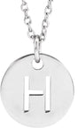 Sterling Silver Initial H 16-18" Necklace