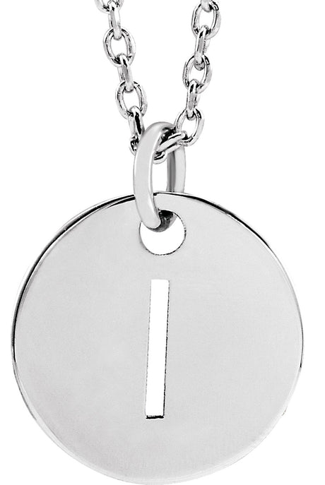 Sterling Silver Initial I 16-18" Necklace