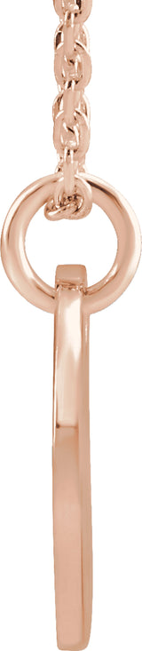 18K Rose Gold-Plated Sterling Silver Initial L 16-18" Necklace