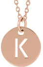 18K Rose Gold-Plated Sterling Silver Initial K 16-18" Necklace