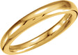 14K Yellow Gold 3.5 mm Comfort-Fit Half Round Tapered Band
