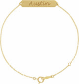14K Yellow Gold Geometric 7-8" Bracelet