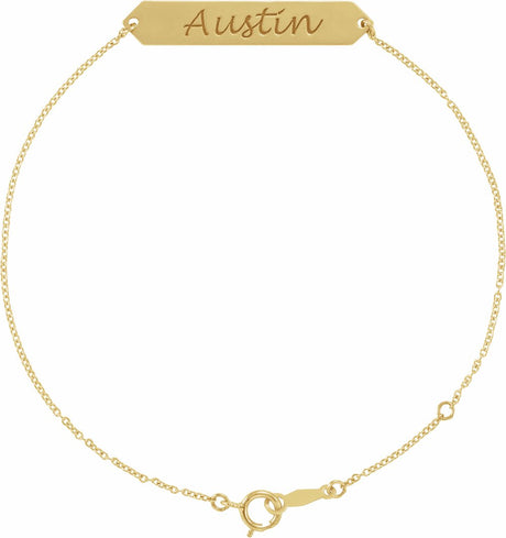 18K Yellow Gold-Plated Sterling Silver Geometric 7-8" Bracelet