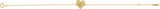 14K Yellow Gold Engravable Heart 7-8" Bracelet