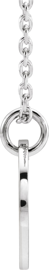 Sterling Silver Initial P 16-18" Necklace