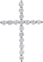 14K White Gold 1/5 CTW Lab-Grown Diamond Cross Pendant