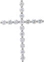 14K White Gold 1 1/2 CTW Lab-Grown Diamond Cross Pendant