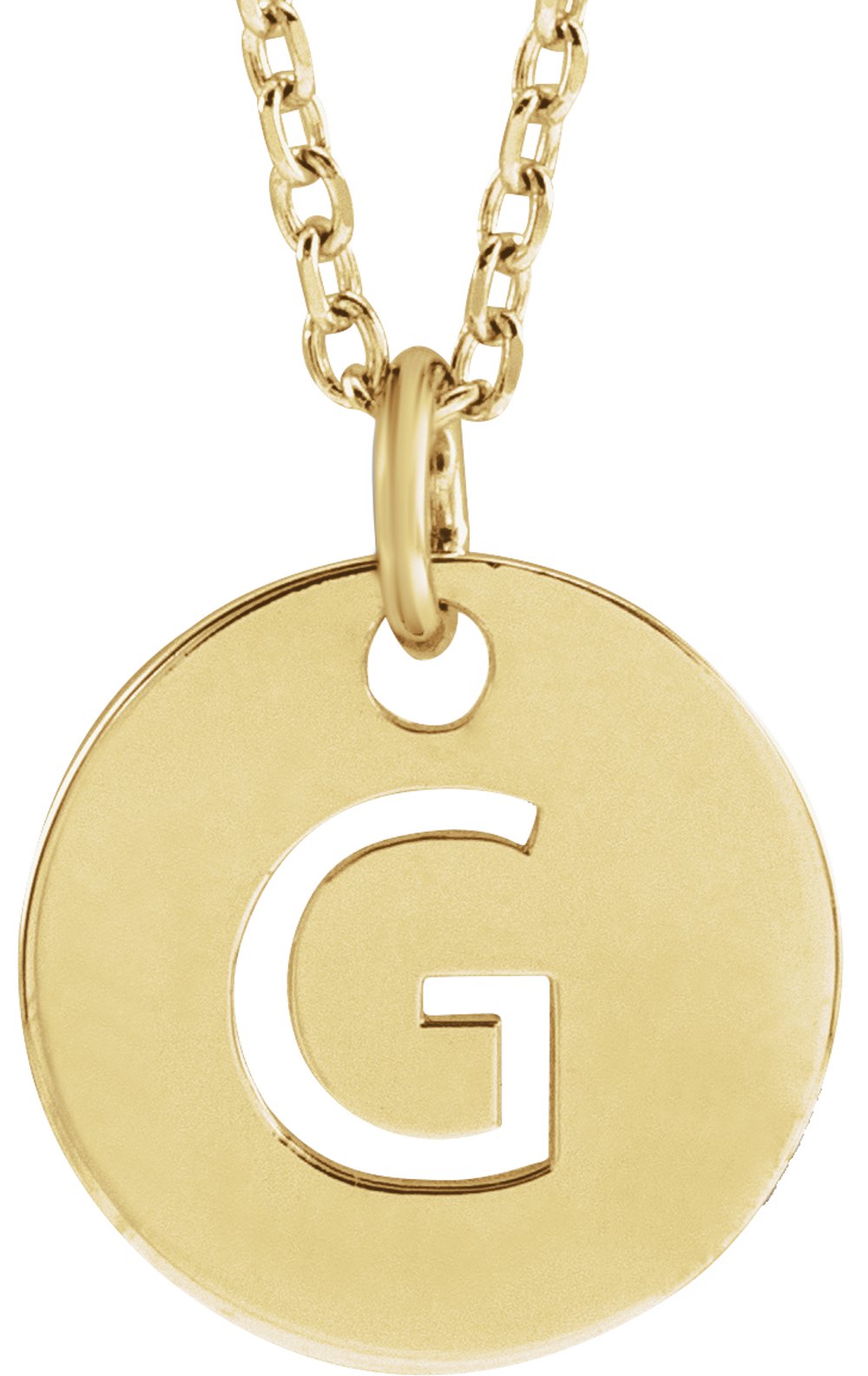 18K Yellow Gold-Plated Sterling Silver Initial G 16-18" Necklace