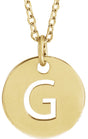 18K Yellow Gold-Plated Sterling Silver Initial G 16-18" Necklace