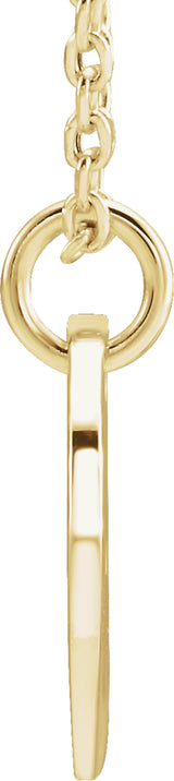 14K Yellow Gold Initial H 16-18" Necklace