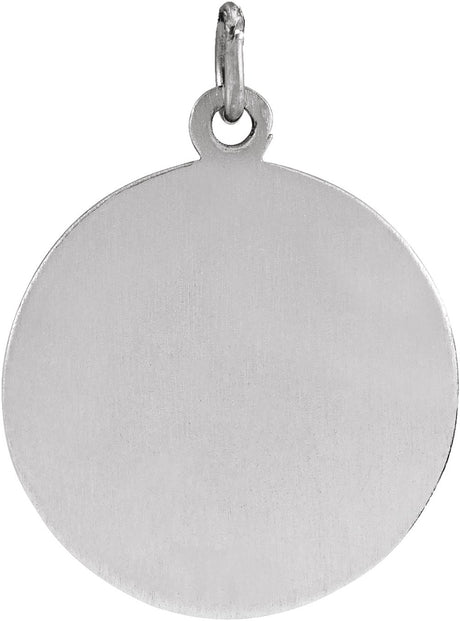 Sterling Silver 15 mm Guardian Angel Medal