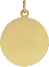 14K Yellow 18 mm Guardian Angel Medal