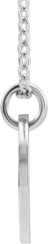 Sterling Silver Initial K 16-18" Necklace