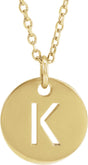 18K Yellow Gold-Plated Sterling Silver Initial K 16-18" Necklace