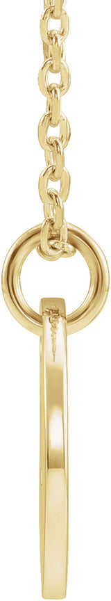 14K Yellow Gold Initial B 16-18" Necklace
