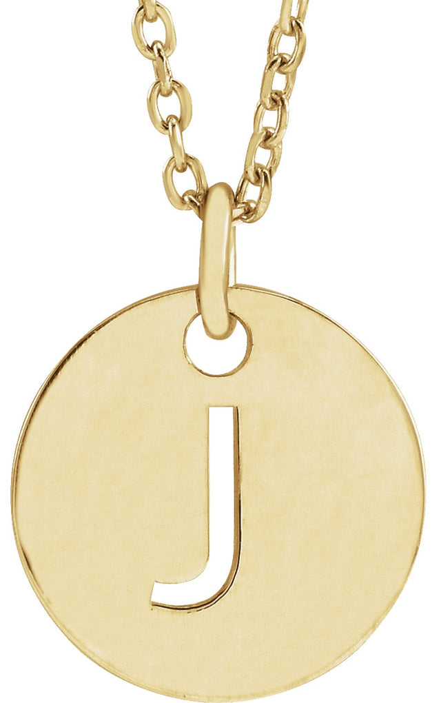 18K Yellow Gold-Plated Sterling Silver Initial J 16-18" Necklace