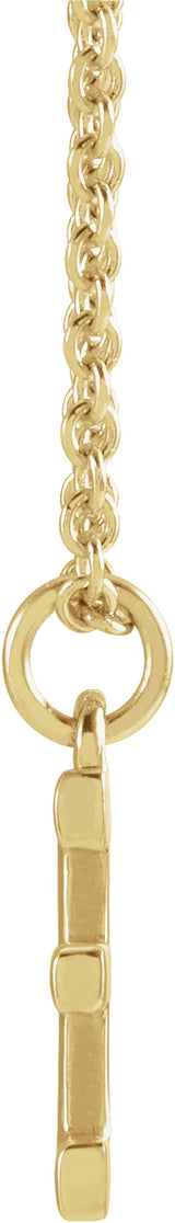14K Yellow Gold Initial E Dangle 18" Necklace
