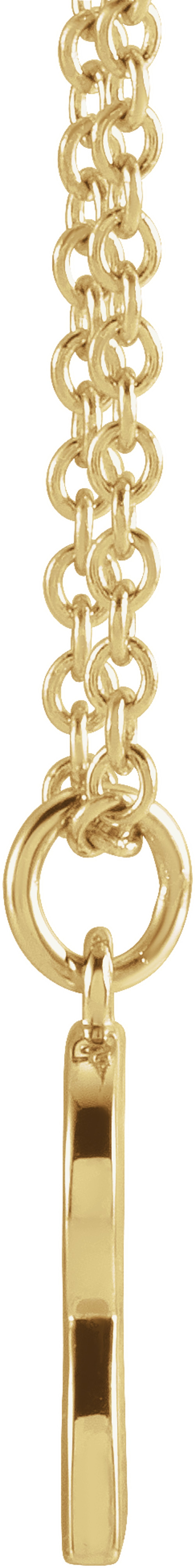 14K Yellow Gold Initial S Dangle 18" Necklace