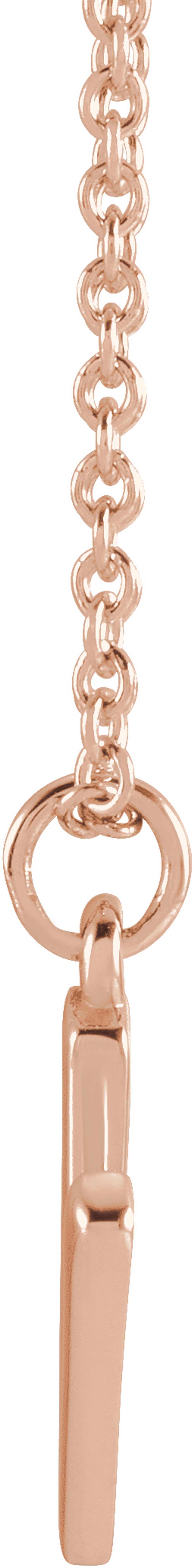 18K Rose Gold-Plated Sterling Silver Initial N Dangle 18" Necklace