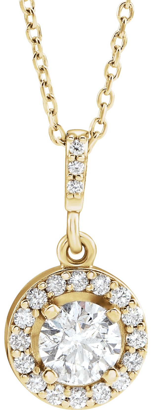 14K Yellow 5/8 CTW Lab-Grown Diamond 18" Necklace