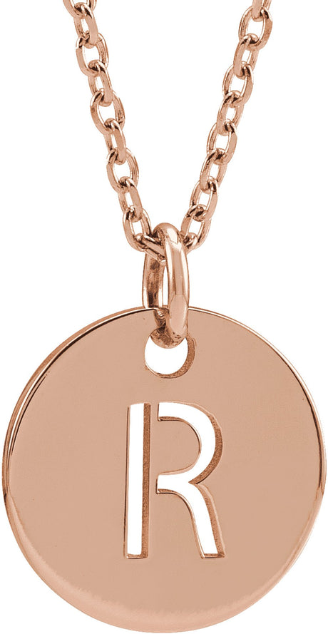 18K Rose Gold-Plated Sterling Silver Initial R 16-18" Necklace