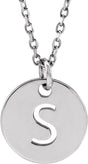 Sterling Silver Initial S 16-18" Necklace