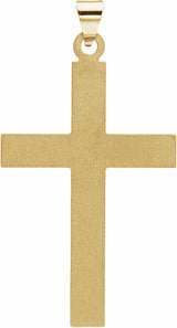 14K Yellow Cross Pendant