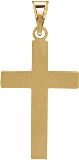 14K Yellow Cross Pendant