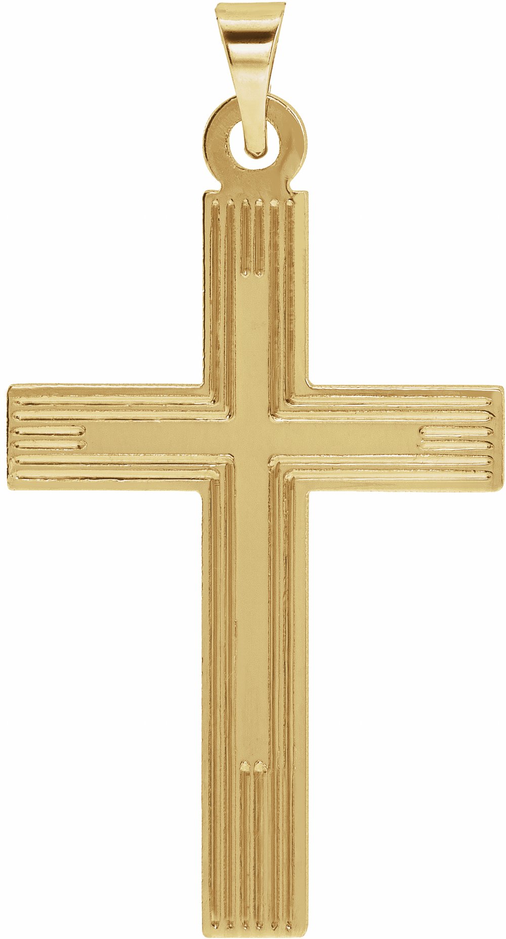 14K Yellow Cross Pendant