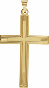 14K Yellow Cross Pendant