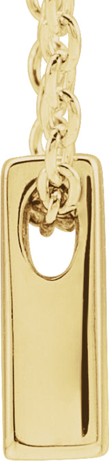 14K Yellow Gold Initial M 16-18" Necklace