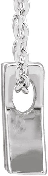 14K White Gold Initial K 16-18" Necklace