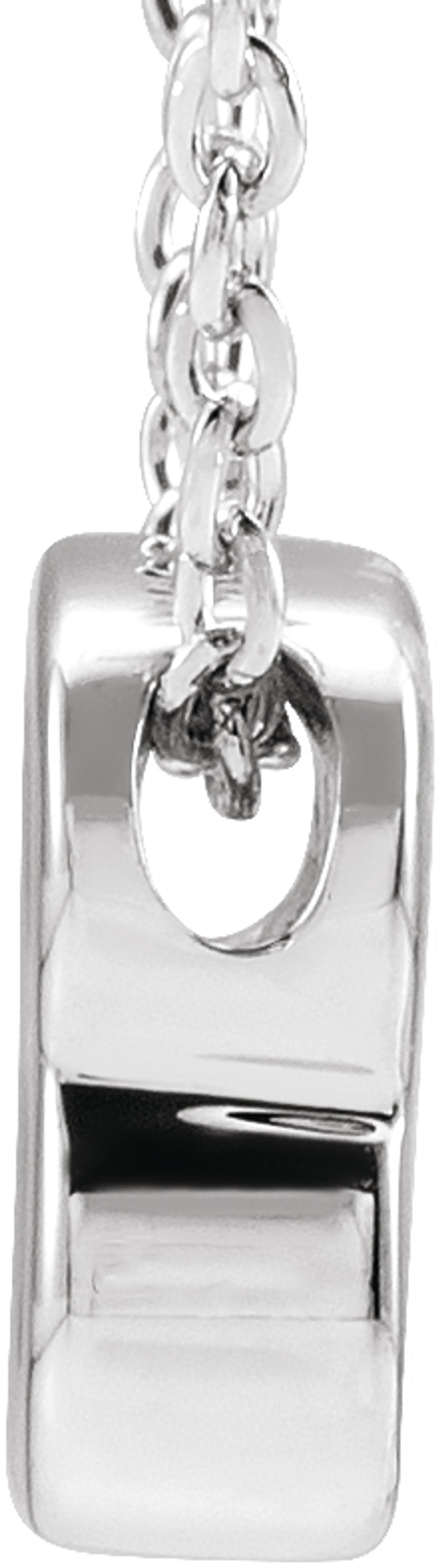 14K White Initial B 16-18" Necklace