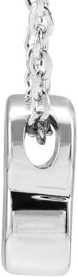 14K White Initial B 16-18" Necklace