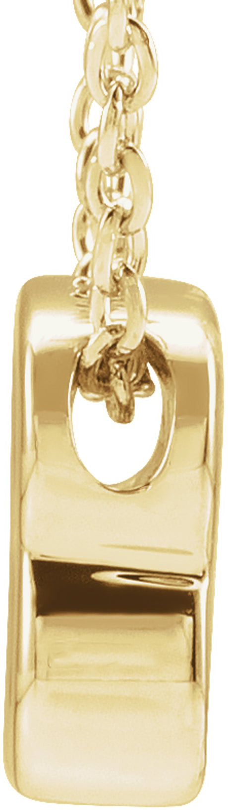 14K Yellow Gold Initial B 16-18" Necklace