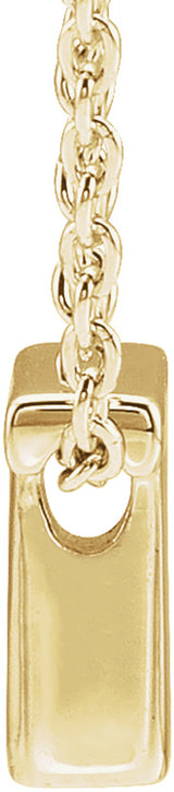 14K Yellow Gold Initial T 16-18" Necklace