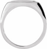 Sterling Silver 11.5x6 mm Geometric Signet Ring