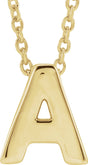 14K Yellow Initial A 16-18" Necklace