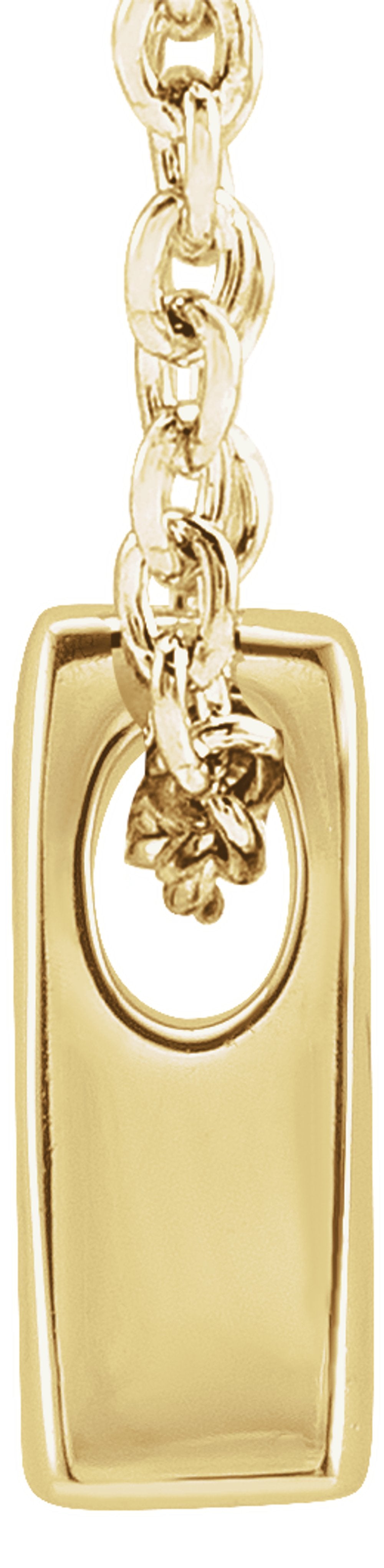 14K Yellow Initial A 16-18" Necklace