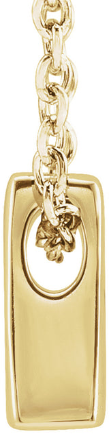 14K Yellow Initial A 16-18" Necklace