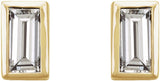 14K Yellow Gold .08 CTW Natural Diamond Bezel-Set Earrings