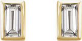 14K Yellow .08 CTW Natural Diamond Bezel-Set Earrings