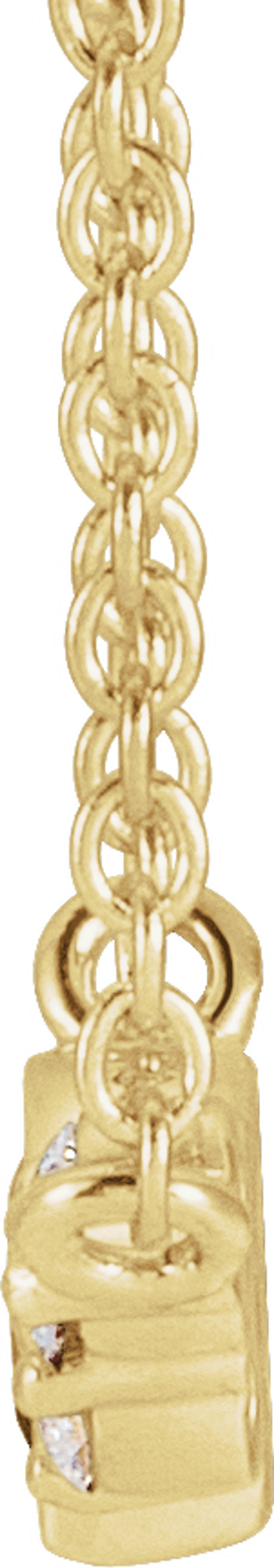 14K Yellow Gold Lab-Grown Ruby & .03 CTW Natural Diamond 16" Necklace