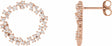 14K Rose Gold 3/4 CTW Natural Diamond Circle Earrings