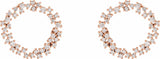 14K Rose 3/4 CTW Natural Diamond Circle Earrings